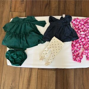 Kids Matching Set - Green, Navy, and Pink